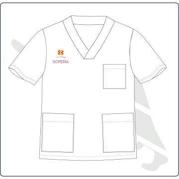 CASACA BLANCA MANGA CORTA